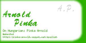 arnold pinka business card